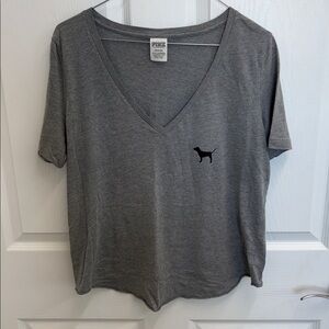 PINK Victoria's Secret Heather Gray Cropped Top Size large